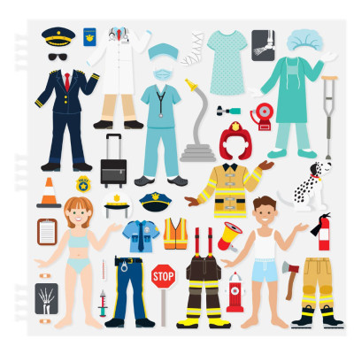 Набор для творчества Melissa&Doug Объемные наклейки Профессии (MD9426) Винница - изображение 2