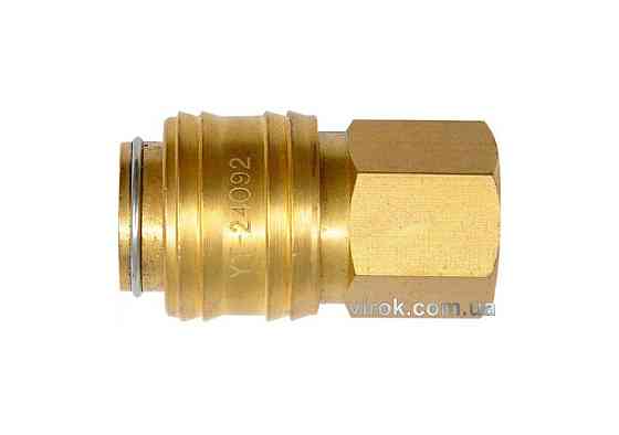 Швидкознімне латунне з'єднання пневматичне YATO, Ø= 1/4