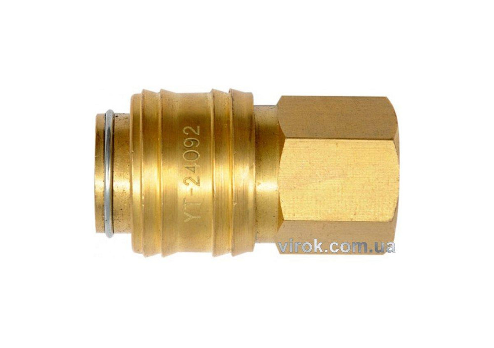Швидкознімне латунне з'єднання пневматичне YATO, Ø= 1/4