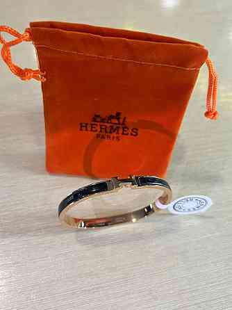 Браслет Hermes / Эрмес браслет черная эмаль, позолота 18 К Одесса