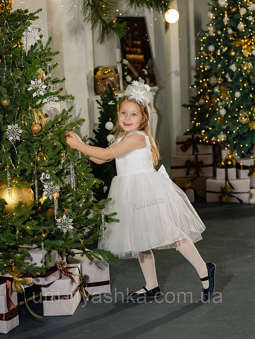 Белое платье со съёмным шлейфом 116-128 Кривой Рог - изображение 7