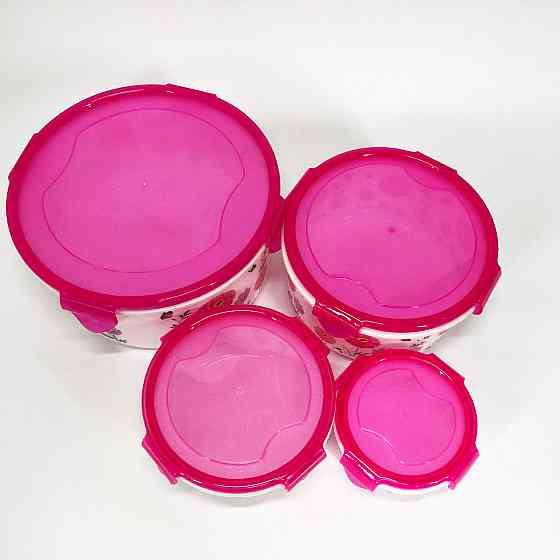 Набір пластикових судків UNIQUE UN-1512. Колір: рожевий LM-45 Львів