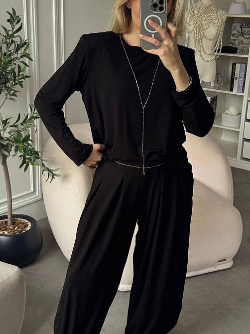 Женский стильный вязаный костюм двойка плотная турецкая вискоза Одесса - изображение 12