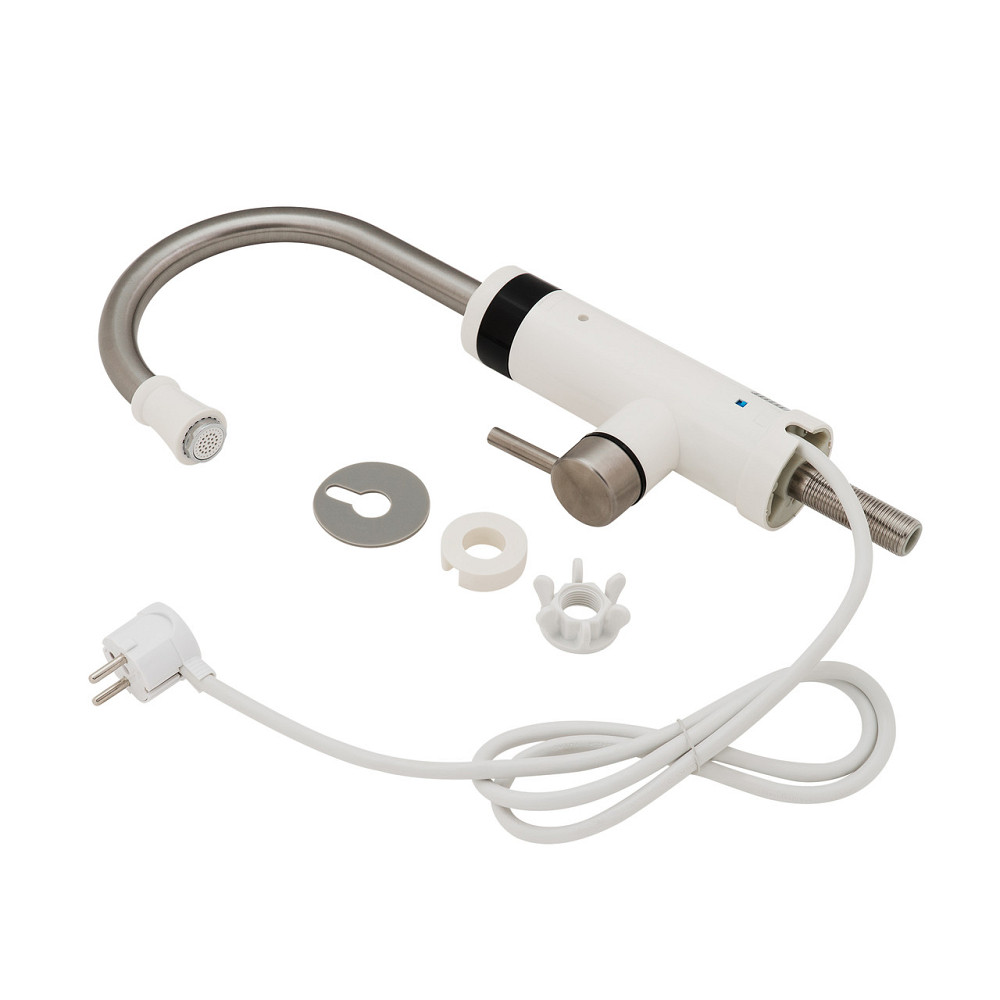 Проточный кран-водонагреватель кухонный для кухни Lidz Warm 059 LDWAR059WNK35878 White / Nickel Киев - изображение 6