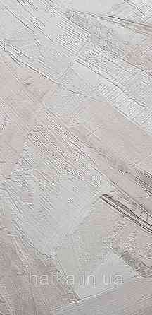 Шпалери вінілові на флізеліні Grandeco Time метрові абстракція структурні мазки бежеві молочні сірі Київ