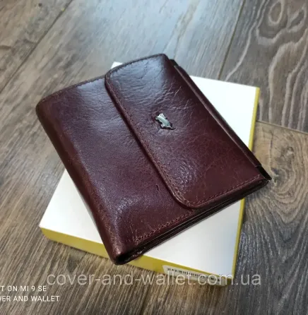 Невеликий жіночий гаманець з гладкої шкіри з монетницею Braun Buffel Чорний Київ