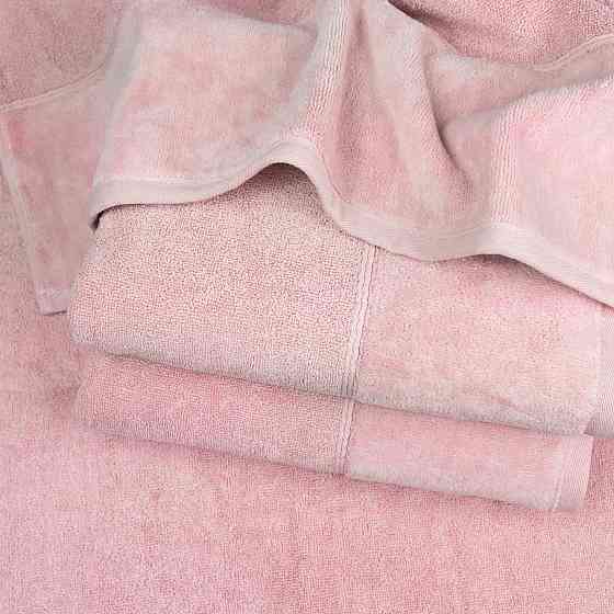 Набор полотенец велюр/махра 3шт GM Textile 50x90см, 50x90см, 70x140см Premium Milado 550г/м2 (Розовы Сумы