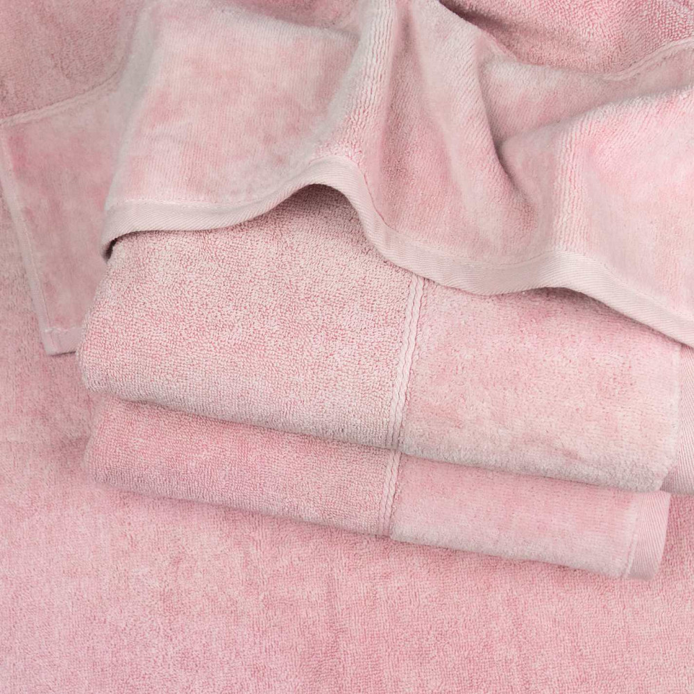 Набір рушників велюр/махра 3шт GM Textile 50x90см, 50x90см, 70x140см Premium Milado 550г/м2 (Рожевий) Суми - фото 4