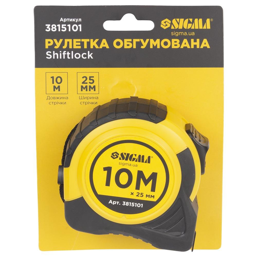 Рулетка Shiftlock 10 м×25 мм SIGMA (3815101) Київ - фото 8