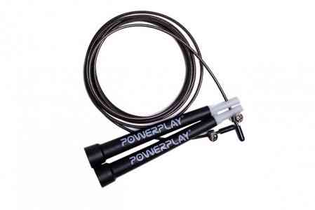 Скакалка швидкісна PowerPlay 4202 Ultra Speed Rope Чорна (2,9m.) Луцьк
