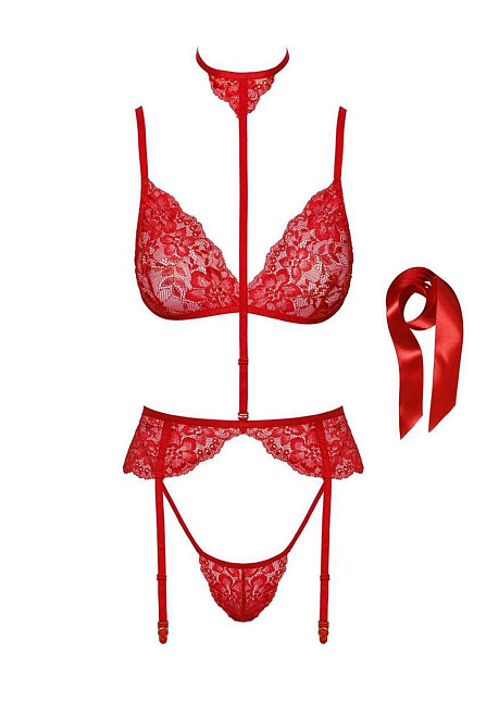 Комплект Kissable Bondage Kiss Set Red S/M Sex Aura Київ - фото 8
