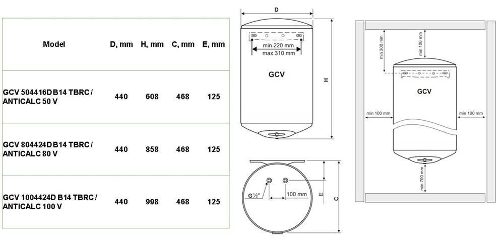Водонагреватель Tesy GCV 804424D B14 TBRC/ANTICALC 80 V (7056338) Киев - изображение 3