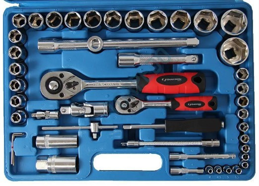 Набір інструментів OX-249M 1/2" та 1/4" 94 предмети для авто та ремонту з пластиковим кейсом Одеса - фото 2