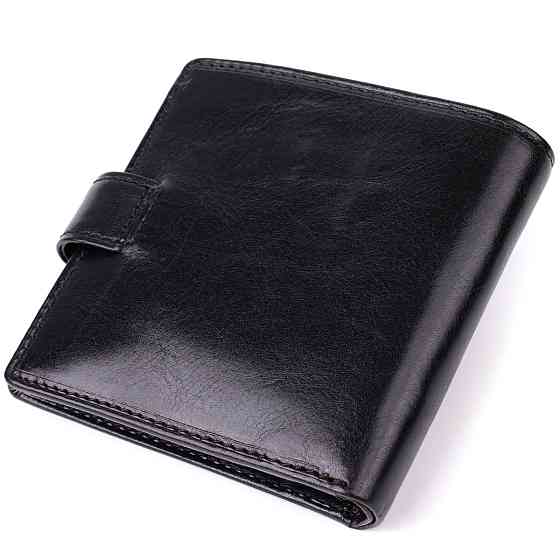 Стильный кошелек унисекс из глянцевой натуральной кожи Tony Perotti 20885_1 (1256 nero) Черный Киев