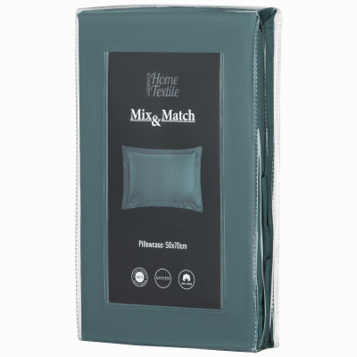 Наволочка Ardesto Mix&amp;Match Premium 50х70+5см 100% бавовна, сатин зелений (ART5070PCE) Вінниця - фото 5