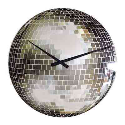 Годинник настінний кварцовий NeXtime Disco маленькі (діаметр 20 см) Сріблястий Вінниця