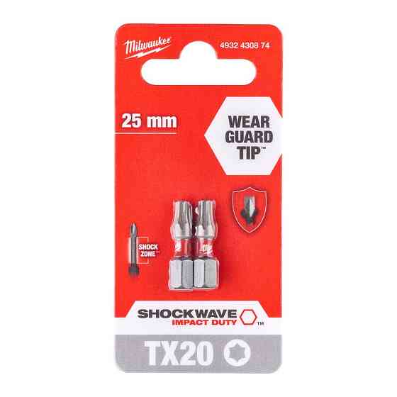 Біта SHOCKWAVE MILWAUKEE, TX20, 25мм, (2шт) Одесса