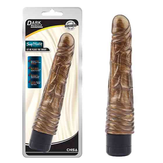 Вибратор Chisa Dark Muscle с волнистой структурой у основания для стимуляции клитора Sex Aura Киев