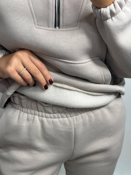 Флісовий спортивний костюм із блискавкою Капучино XS-S Харків - фото 5