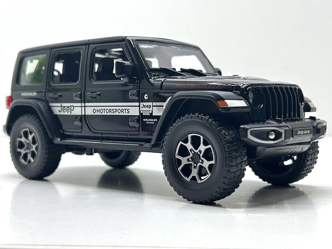 Машина Автосвіт Jeep vlanger інерційна відчиняються двері капот багажник 21см Чорна (AP-1979) Чернігів - фото 5