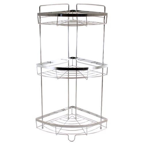 Полиця для ванної кімнати кутова 3-ярусна 23*23*54,5см DD-B020 ZAUBERG Житомир