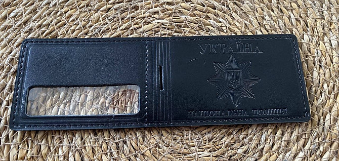 Шкіряна обкладинка НПУ (Національна поліція України) горизонтального типу Київ - фото 10