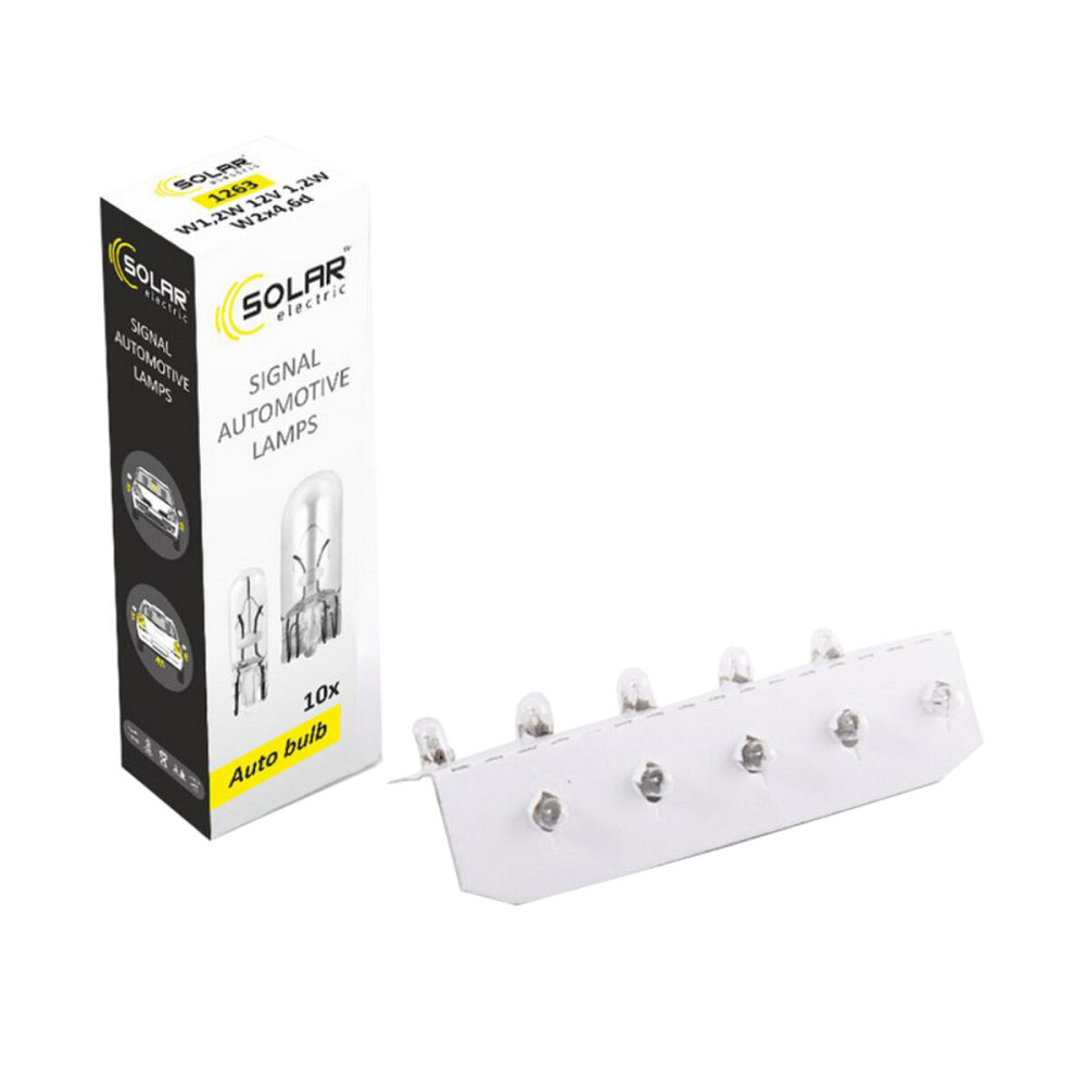 Лампа розжарювання Solar W1.2W 12V 1.2W W2x4.6d, 10шт Киев - изображение 1