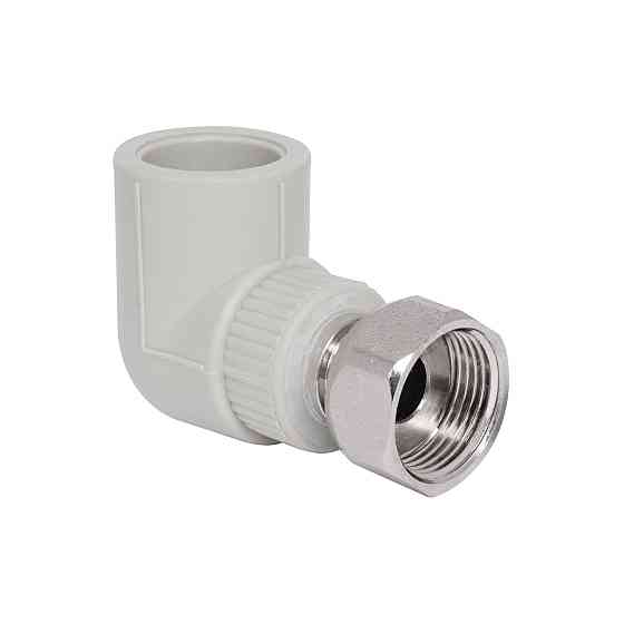 Куточок PPR з накидною гайкою Blue Ocean 25х3/4", 90° ВР із латунним штоком Київ