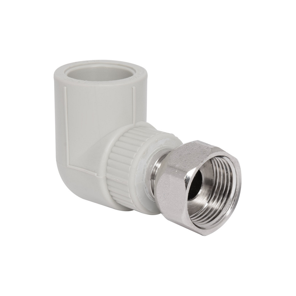 Куточок PPR з накидною гайкою Blue Ocean 25х3/4", 90° ВР із латунним штоком Київ - фото 1