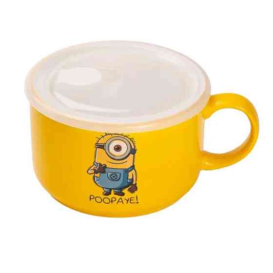 Фарфоровая миска с крышкой для супа и лапши, 900 мл Киев