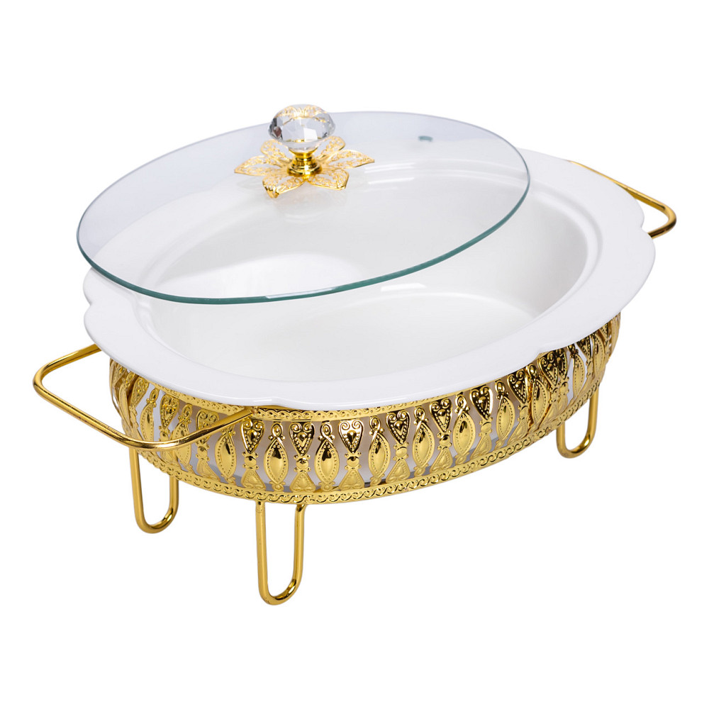 Yiwu Настільна мармітниця 32×23×14 (см) порцелянова 1.2 (л) на металевій підставці HP-26-8 Киев - изображение 2