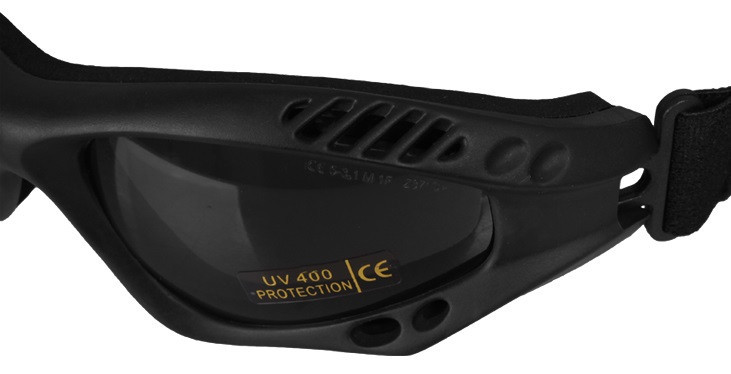 Тактичні Окуляри затемнені з гумкою та чохлом Mil-Tec від Sturm "Commando" (15615302) Black Нововолинськ - фото 7