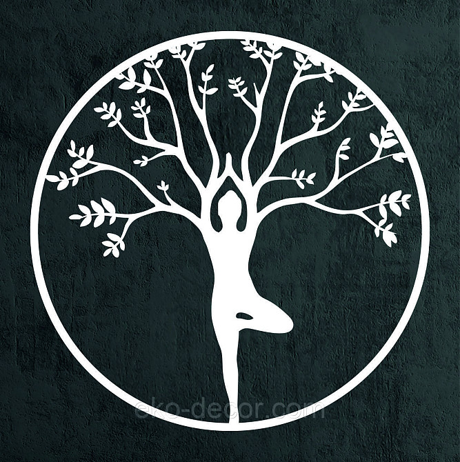 Декоративне настінне 3D Панно «ЙОГА» Декор на стіну з об'ємом 50*50 см, Білий Київ - фото 9