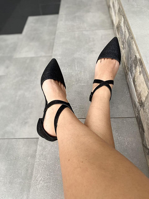 Seastar Балетки жіночі SEASTAR LL-215 чорні (весна-літо, еко-шкіра з напиленням) (3193) Коломыя - изображение 2