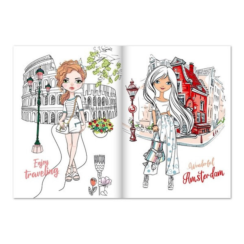 Дитяча розмальовка "Girls Travel" РМ-88-01 серія "Dream & Style" Вінниця - фото 2