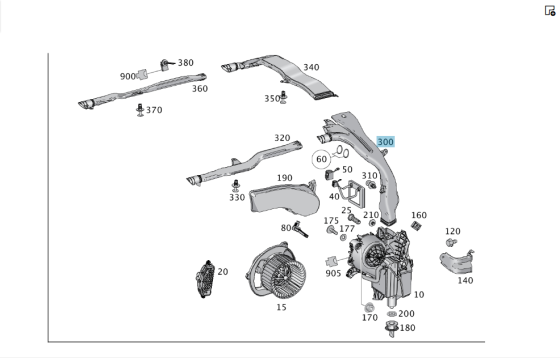 Mercedes-Benz  A1668312200 Повітряник кліматичної системи в багажнику задній лівий GL/GLS X166 Одеса