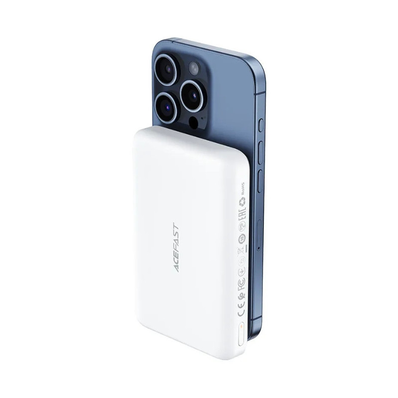Зовнішній акумулятор ACEFAST M26-10000 PD20W magnetic fast wireless charging power bank White Київ - фото 2