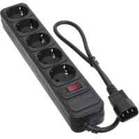 Мережевий фільтр живлення Patron 0.5 m3*1mm2 (SP-1052U) 5 розеток BLACK (EXT-PN-SP-1052U) Киев