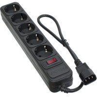 Мережевий фільтр живлення Patron 0.5 m3*1mm2 (SP-1052U) 5 розеток BLACK (EXT-PN-SP-1052U) Киев - изображение 1