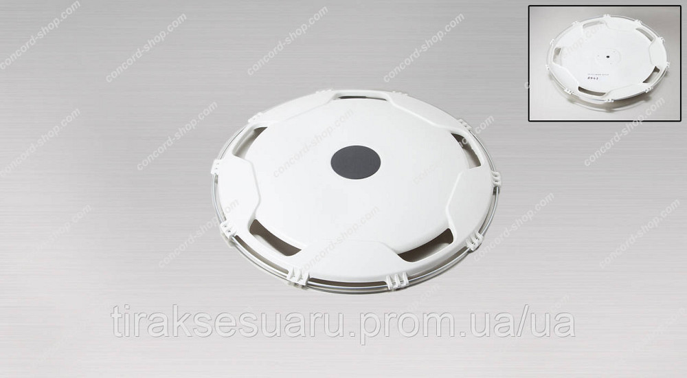 Колпак колеса задній 22.5 унів. білий пластик Колпак колеса задній білий 22.5 (пластик) Луцьк - фото 1