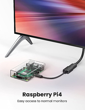 Перехідник UGreen Micro HDMI to HDMI Female Adapter Cable 20134 (Чорний, 22см) Николаев - изображение 4