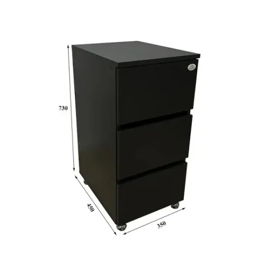 Косметологическая тумба на колесах Эльф 7 с ящиками Черный Киев