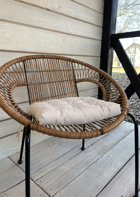 Подушка для стільців (40x40х5 см) Decorator Velour колір молочний 84-105 Київ - фото 4