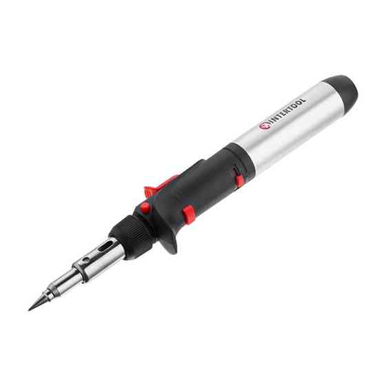 Паяльник газовий 17 мл, комплект аксесуарів INTERTOOL GB-0006 Київ