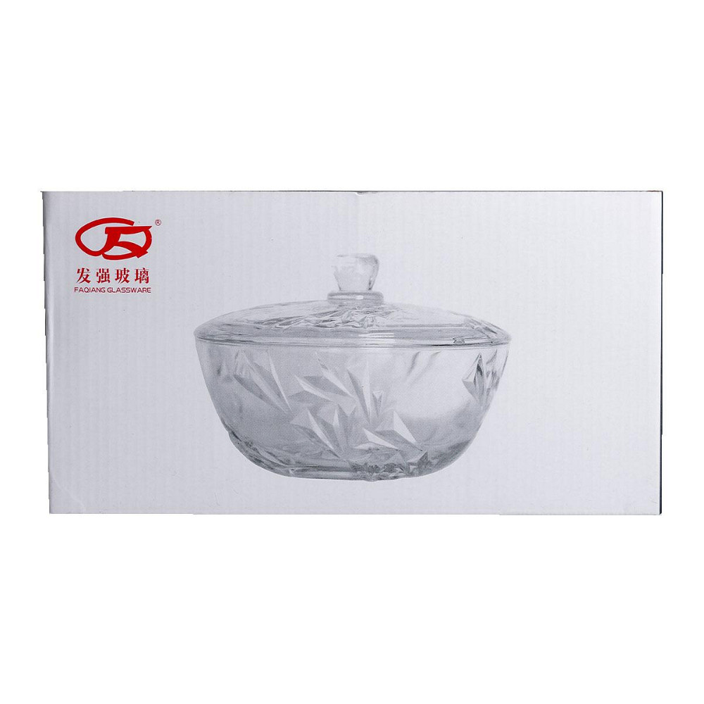 Скляна салатниця з кришкою 24 см Київ - фото 5