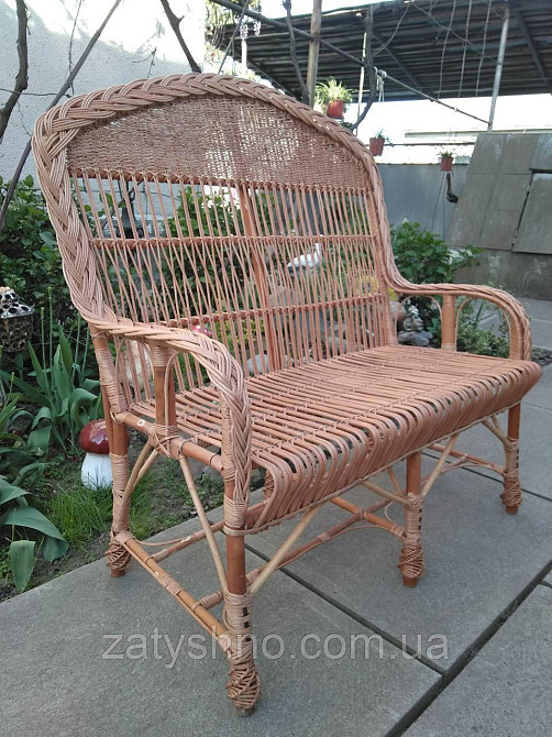 Диван из лозы  с высокой спинкой Киев - изображение 5
