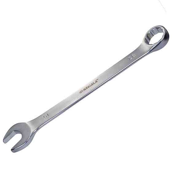 Ключ рожково-накидный 28мм CrV satine SIGMA (6021281) Ровно