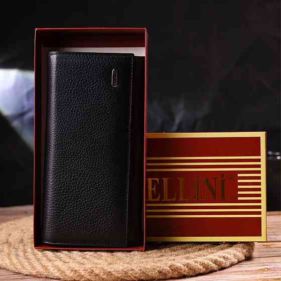 Класичне жіноче портмоне з монетницею з натуральної шкіри CANPELLINI 21529 Чорне Київ