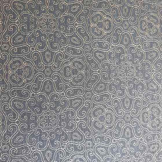 Шпалери метрові вінілові на флізелін Villa Marburg Lombardi вензелі завитки східний малюнок чорний з золотом Київ