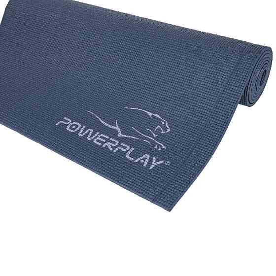 Килимок для йоги та фітнесу PowerPlay 4010 PVC Yoga Mat Темно-синій (173x61x0.6) Кам'янське